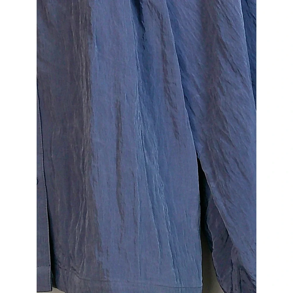 a.n.a. Blue Crinkled Polyester Long Sleeve Top Blouse-Large NWT/RTL $44 - Picture 10 of 11